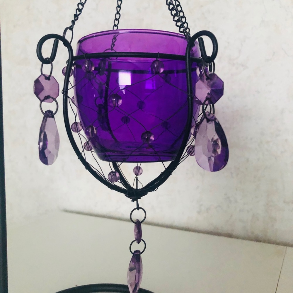 Purple hanging votives